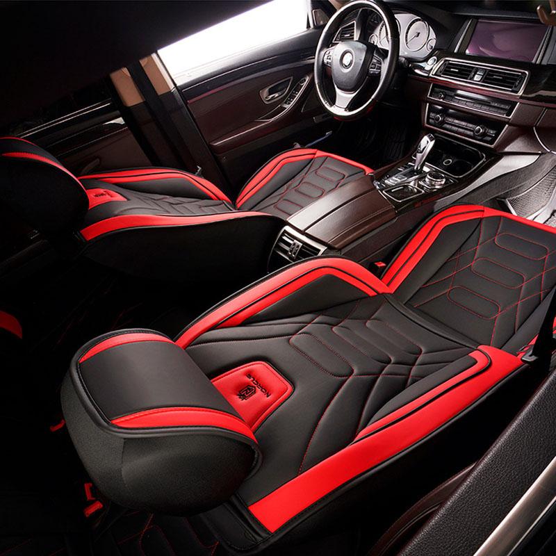 1 ks Univerzální PU kožený potah předního sedadla Odolný a prodyšný polštář Vodotěsný Ochranný polštář Potah autosedadla