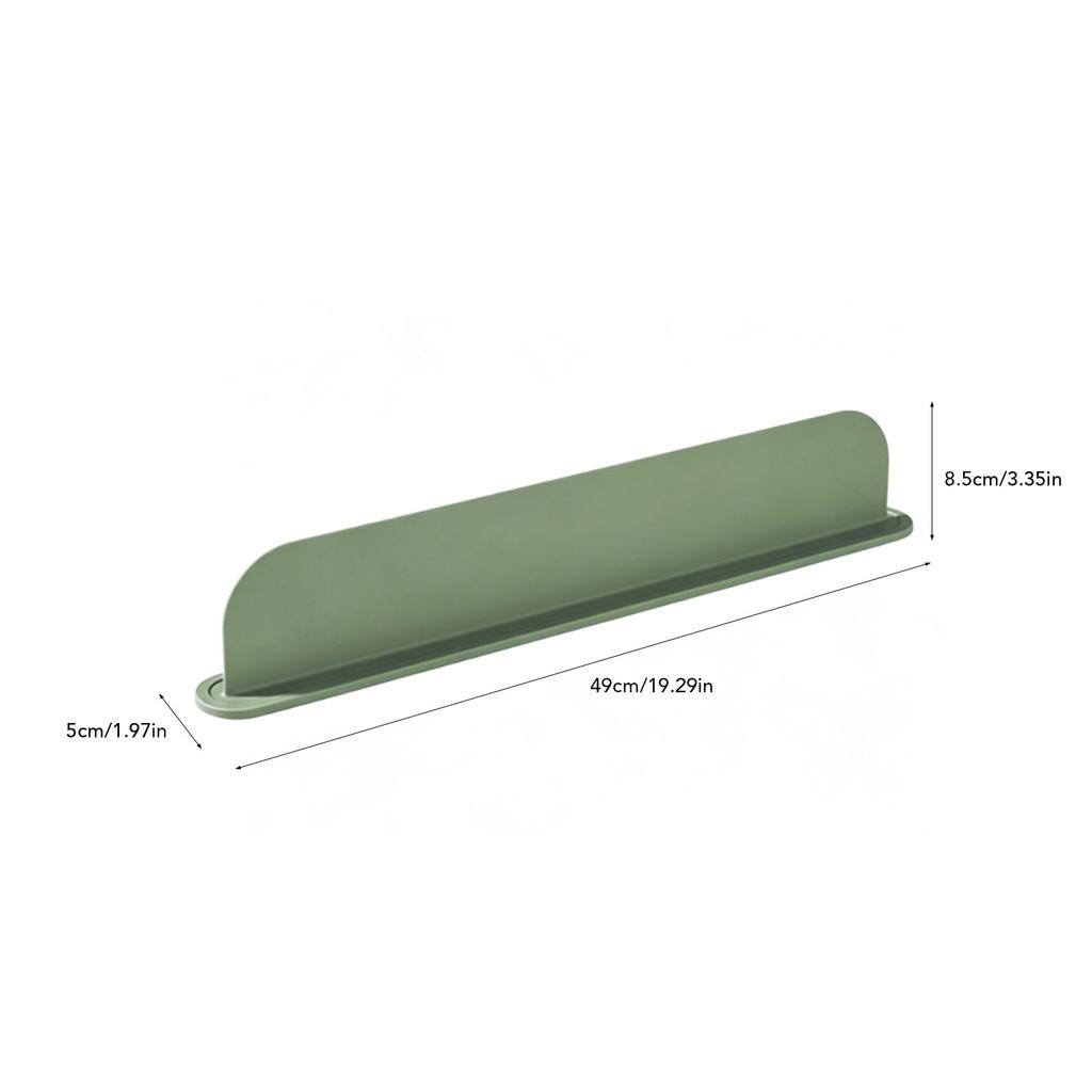 Silicone Sink Splash Guard Reusable Kitchen Water Deflector 49cm Splash Protector for Sink Keeps Counter Dry Olive Green