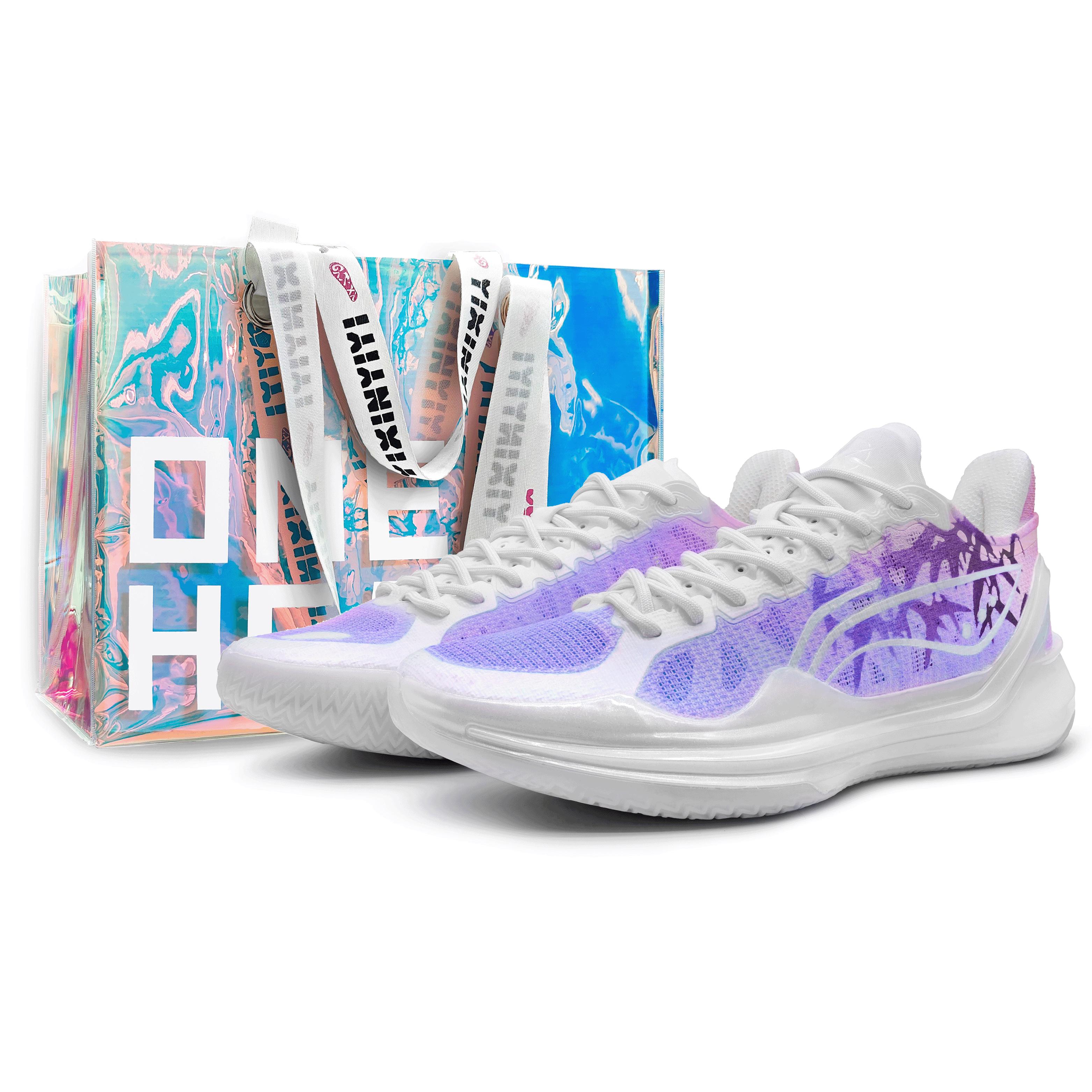 Баскетбольные кроссовки Li Ning Blade 4 V2 Низкие Мужские Фиолетово-розовые ABAU037-7(Team142-КОРОБКА) 42