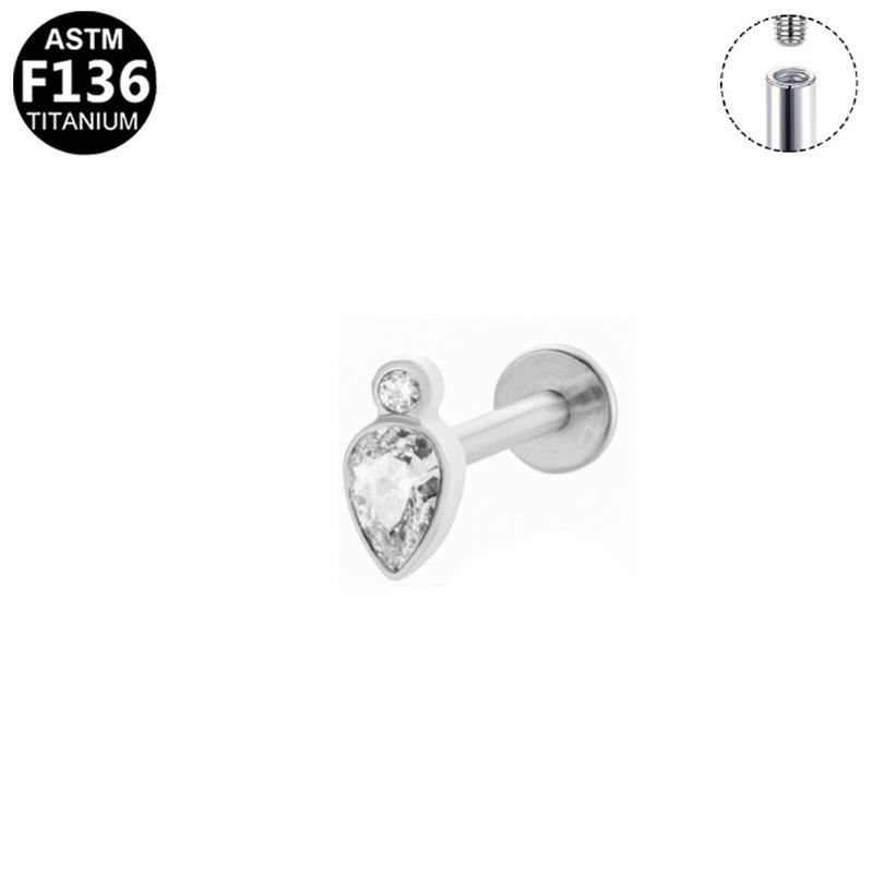 Elegant F136 Titanium Alloy Lip Stud Earring - Simple, Exquisite European & American Design