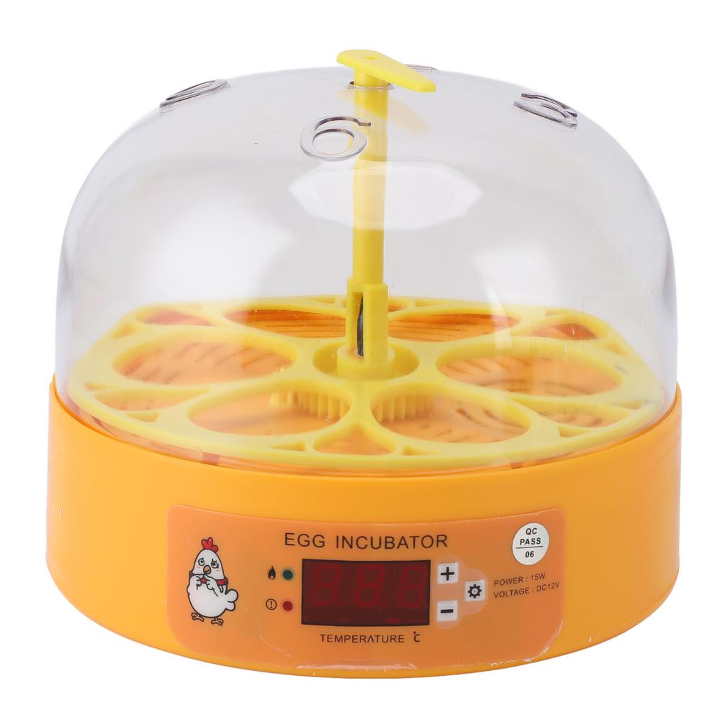 Egg Incubator 6 Eggs Smart Egg Hatchery Temperature Control Manual Egg Turning Poultry Incubator for Hatching Chicken   Eggs
