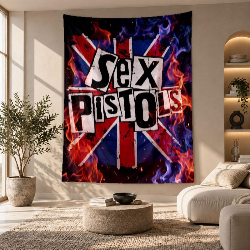 Decorative Tapestry,Sex Pistols Printed Wall Art, Lightweight Wall Hanging For Bedroom Background