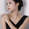 Angel's Feather Silver-Plated Pendant: Korean Fashion Jewelry with Super Flash Crystal for Women