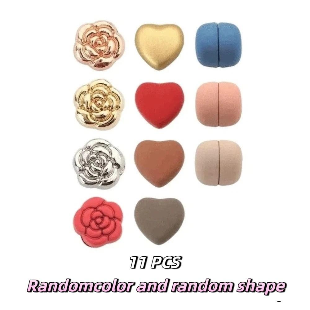 Super Strong Magnetic Magnetic Scarf Brooch Multi-Color Detachable Heart-Shaped Hijab Clip No Hole Pins Luxury Brooches