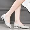 Fashion Shoes for Women with Medium Heels Office Woman Pumps Moccasins Pointed Toe On Promotion 39 High Quality Chic Point Elegant Dress
