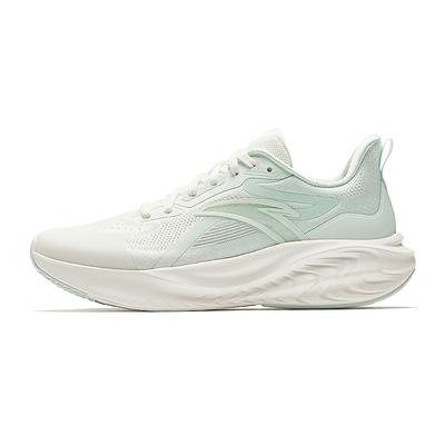 Sensación de Nube Simple Versátil Aumento de Altura de Rebote Ligero Transpirable Caña Baja Casual Zapatillas para Correr Mujer zapatilla Blanca Verde 922525537-4