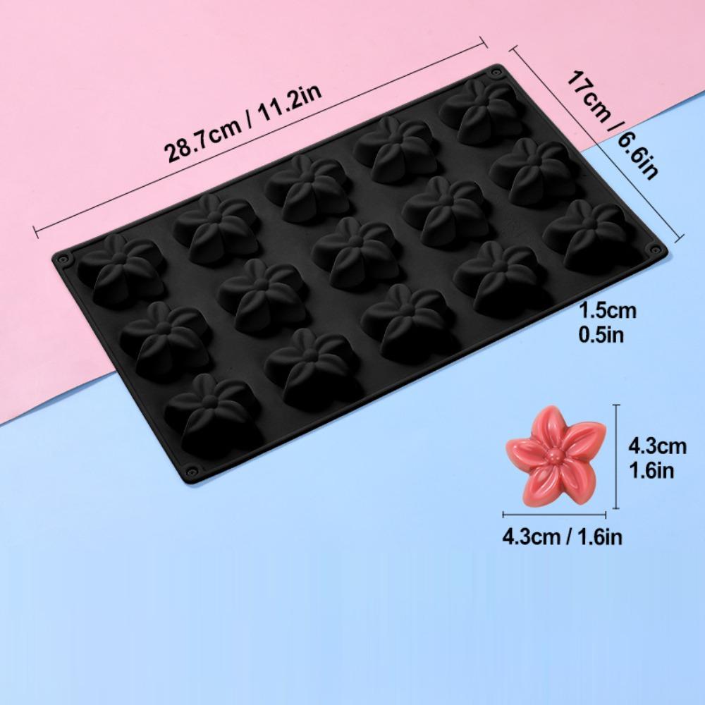 Food-Grade Silicone Flower Shaped Mold Reusable Non-Stick Cake Chocolate Mold Heat-Resistant BPA-Free DIY Cake Baking Tools