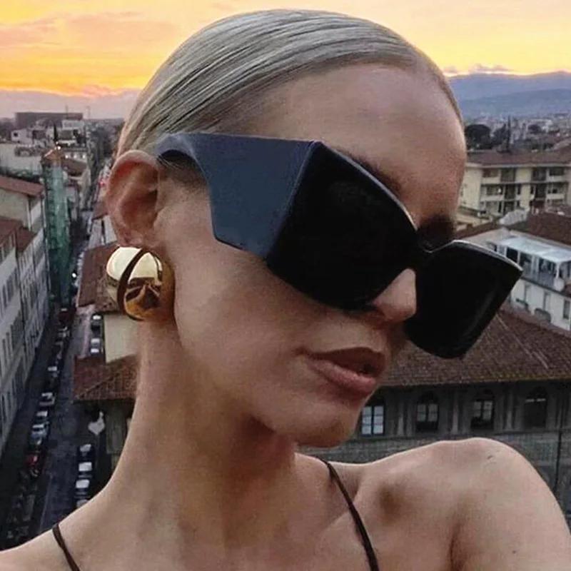 Premium Big Frame Cat Eye Butterfly Sunglasses ladies Vintage Trendy Sun Glasses Punk Oversized Luxury Design Wide Leg Shades UV400