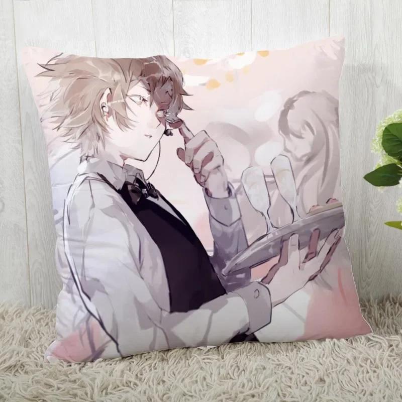 45*45 Pillow Case Bungo Stray Dogs Print For Wedding Pillow Cover Animals Pillowcases