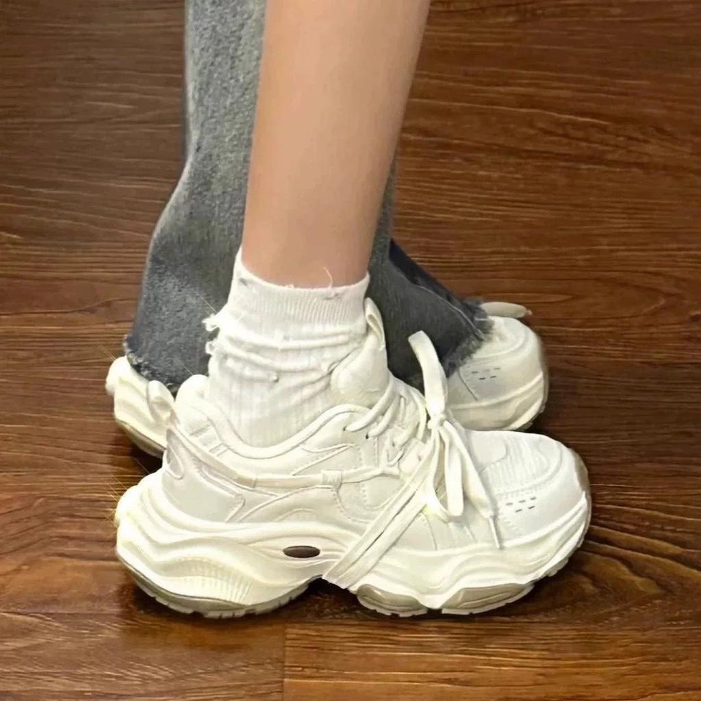 Dad shoes spring and autumn new thick-soled breathable ins super fire casual sneakers
