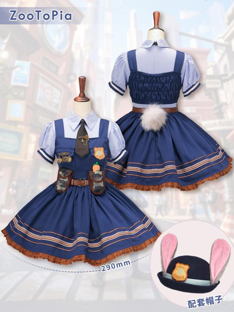 Judy Hopps Zootopia Police Officer Cosplay Costume for Women