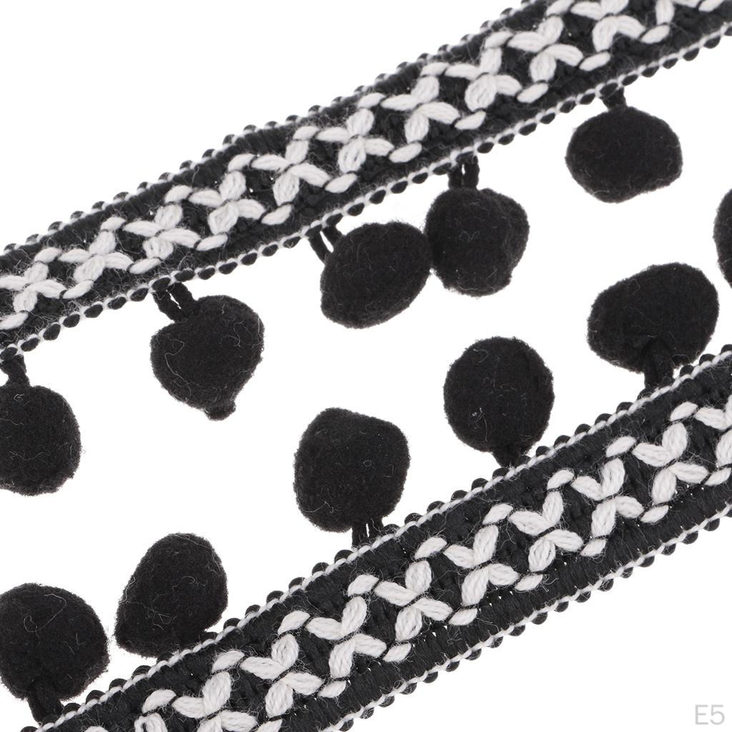 Ball Fringe Perfect Lace Embellishment For Sewing, Dressmaking, Crafts (3 Yards Total Length 32mm
