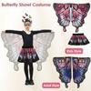 Костюм Крила Метелика для Дорослих/Дітей Барвистий Шарф-Метелик Феї з Обручем-Вусиками Маскою Різдвяний Хелловінський Плащ Реквізит