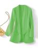 2025 Women's Slim Fit Lapel Suit - Solid Color, Spring/Autumn, Elegant Commute Style