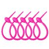 Colorful Self-Locking Silicone Cable Tie Keychain & Ornament Set