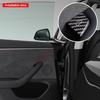 Button Stickers for Tesla Model 3 Highland Model Y Juniper 2026 2025 Carbon Fiber Door Lock Switch Trim Interior Accessories