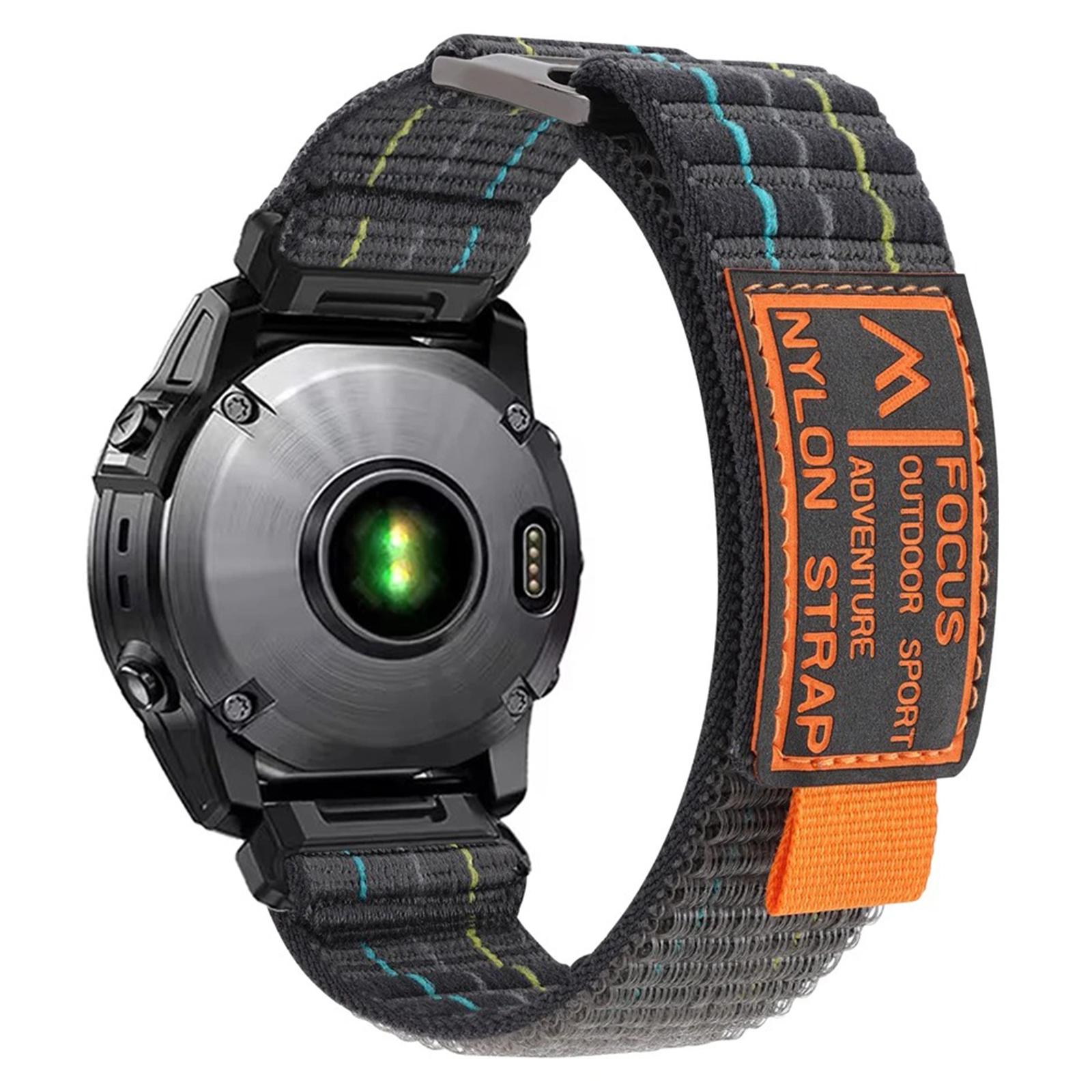 

Для Garmin Fenix 7/Fenix 7 Pro Нейлоновий спортивний ремінець QuickFit 22 мм Регульований змінний ремінець Grey