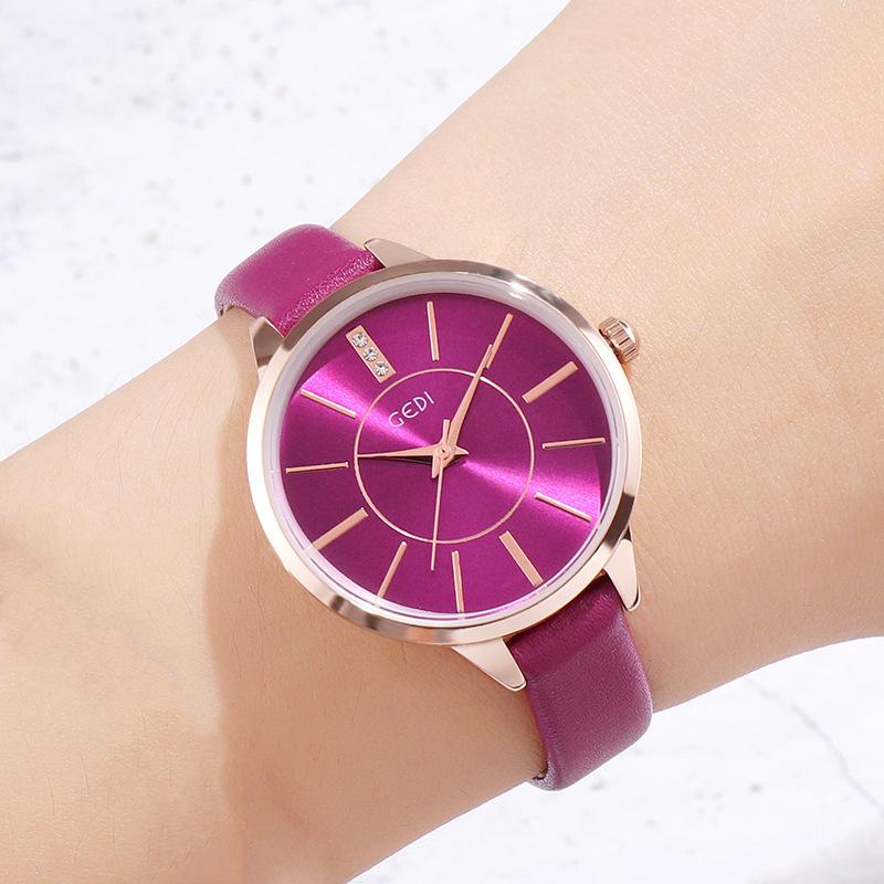 Stylish Simple Scale Women'S Watch Two-Pin Couple Casual Quartz Watch