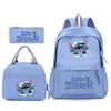 Large Capacity Schoolbag with Shoulder Strap; Student Three-piece Pencil Case Set