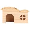 Hamster Holzhaus Bissfest Bodenlos Hamster Bambus Blockhütte für Hamster Goldhamster Kleintiere