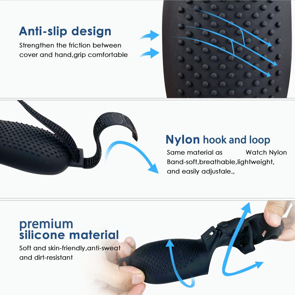 Controller Protective Cover Easy To Clean Silicone Easy To Install Comfortable VR Controller Grip Cover Adjustable for Quest 2