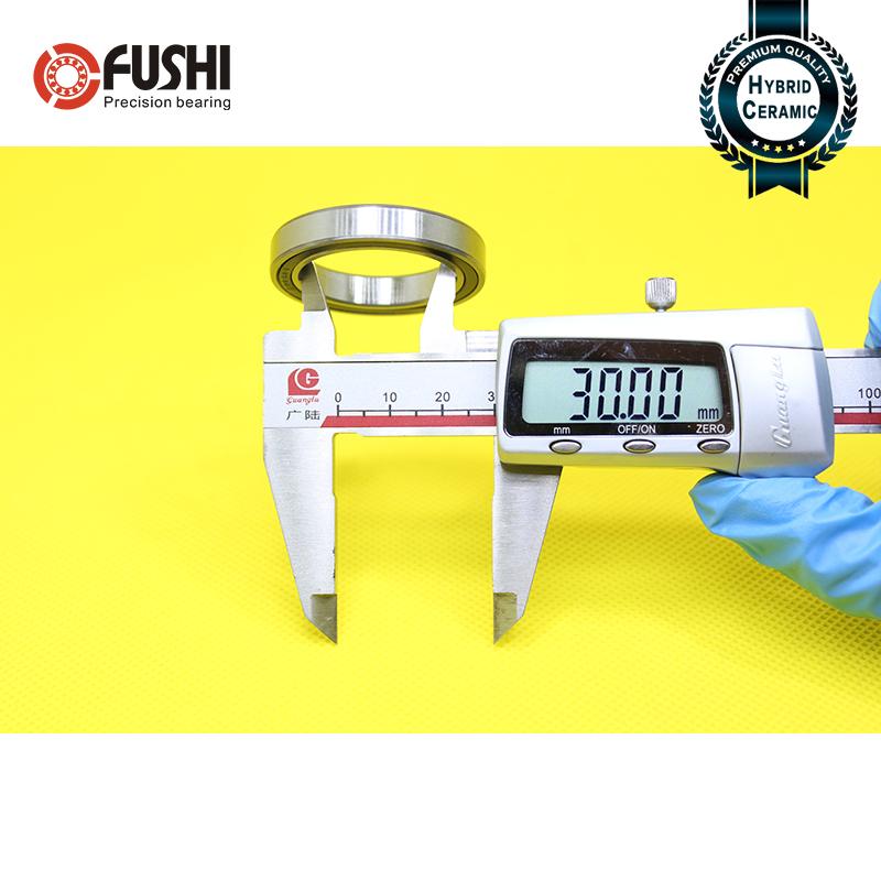 Cuscinetto Ibrido Ceramico 6806RS 30*42*7 mm ABEC-5 1PZ Movimenti Centrali & Ricambi per Bicicletta 6806 RS 2RS Cuscinetti a Sfera Si3N4 6806-2RS