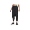 Nike Einfarbige Strick-Sporthose mit Kordelzug und hohem Bund für Damen, Hose Schwarz FB5429-010