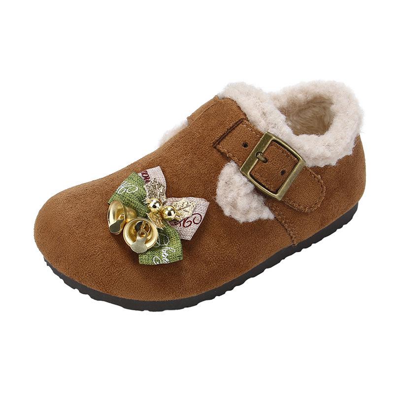 Women's 2025 New Cartoon Fluffy Birkenstock Snow Boots with Thick Sole - Warm and Full Coverage Cotton Shoes