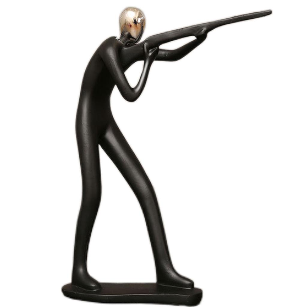 Modern Abstract Craft Resin Athlete Statue Sport Figure Figurine Elegant Sport Theme Sculpture Office Home Living Room Decor