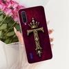 Transparent For Xiaomi Mi A3 Case Cover Luxury Crown A-Z Letters 2D Flat Pattern Soft Phone Case M1906F9SI M1906F9SH