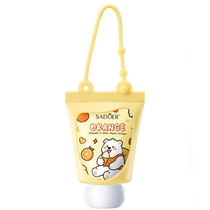 SADOER Portable Mini Hand Cream, Moisturizing Fruit & Plant Extract Hand Lotions with Hanging Keychain Strap, Deep Nourishing Hand Care