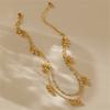 Bohemian Double-layer Design Simple Seaside Vacation Outfit Women's Style Ankle Chain Charming Jewelry
