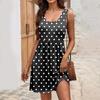 Women's Summer Fashion Tank Dress A-Line Sleeveless Casual Floral/Solid Pocket Dress