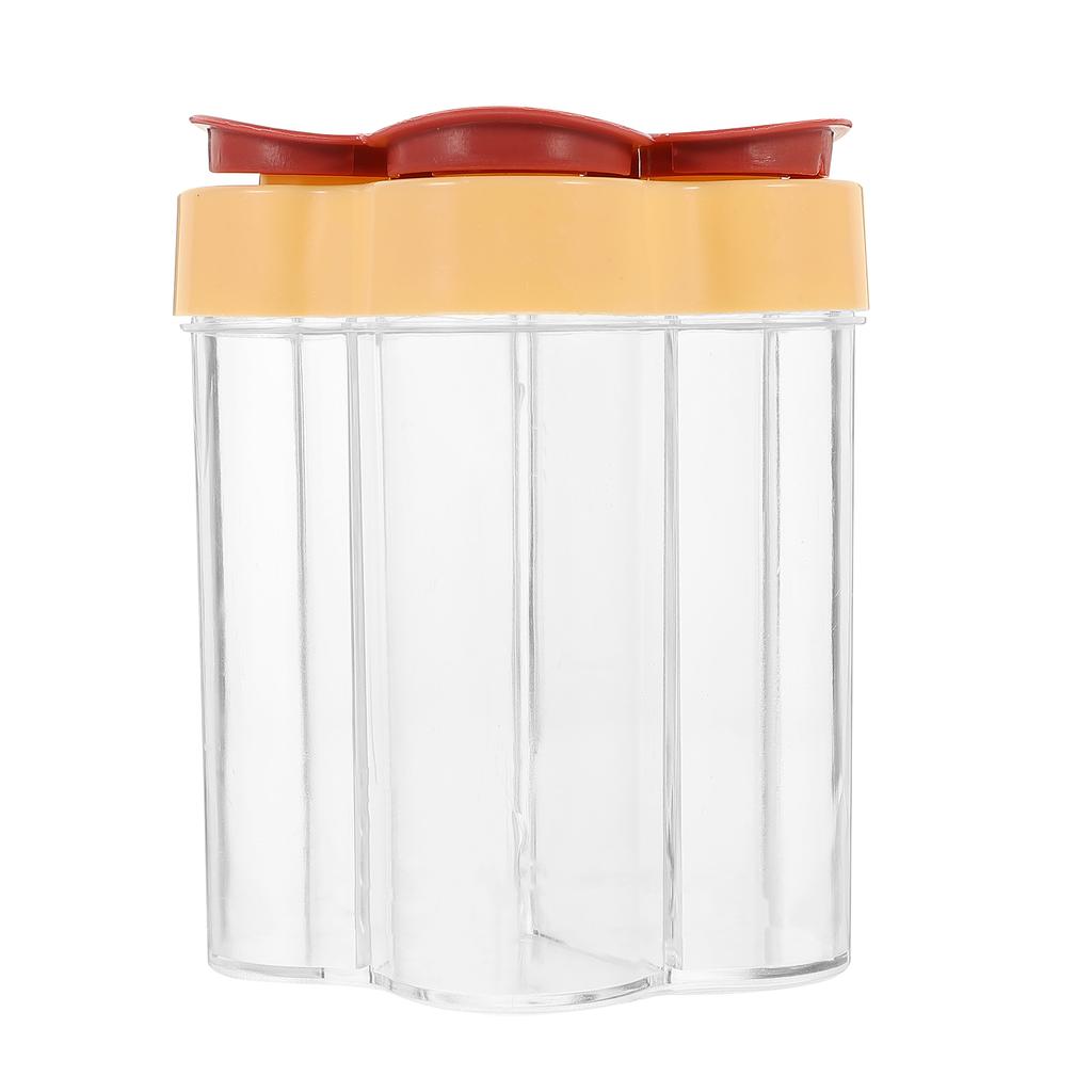 5 in 1 Spice Container Seasoning Jar Plastic Multi-Compartment Salt Pepper Sugar Holder Household Kitchen Accessory Condiment