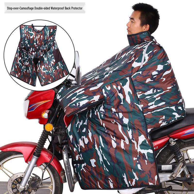 Motorcycle Windshield Plush Knee Pads & Windproof Quilt (Crotch Beam, Thickened, Waterproof, Warm)