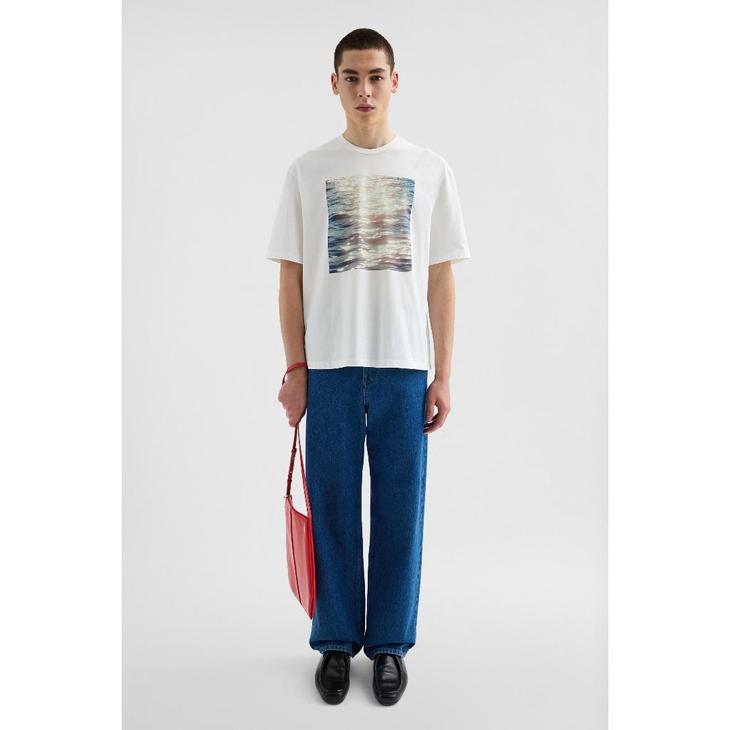 Cotton Crew-Neck T-Shirt Man Oversized Loose Graphic Crew Neck Luxury Style Sander Short-sleeved Comfortable Female Male Clothing