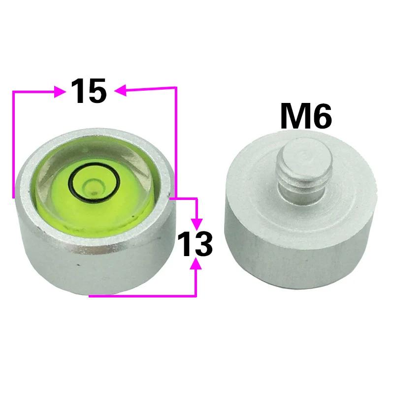 Small Bullseye Spirit Level Bubble Bead with Screw M5 M6 M10 1/4 3/8 Inch Leveling Tool With Nail 1PCS