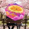 1pc Sun Clouds Automatic Open/Close Umbrella Compact Folding Umbrella with 8-Rib Shaft for Women/Men, Portable Travel Umbrella,1153S