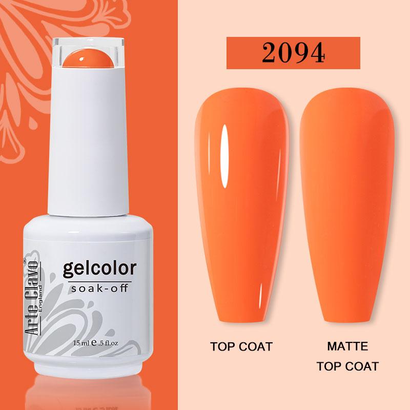 Arte Clavo Nail Gel Polish 15ml Soak Off Gel Varnish Colorful Glass Bottle Bright Color Glitter Varnish Nail Polish