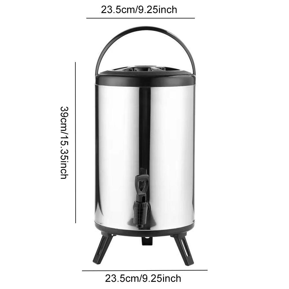 Stainless Steel Hot Cold Drink Dispenser Drinks Water Insulated Barrel 8L  Insulation Milk Tea Bucket for Banquets Gardens Outdo