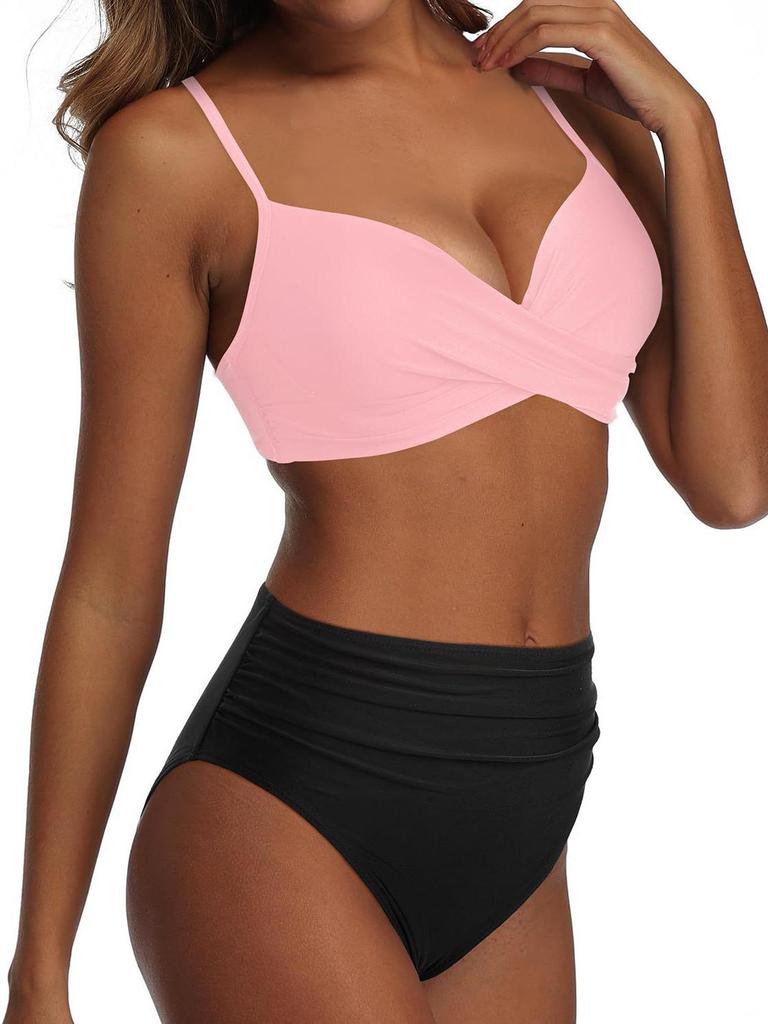 2024 European & American Sexy Hard Cup Underwire Bikini Swimsuit