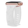 Silikonový řemínek pro Apple Watch - Laserově gravírovaný s motýlem a přezkou ve tvaru osmičky, Kompatibilní s iWatch 11.