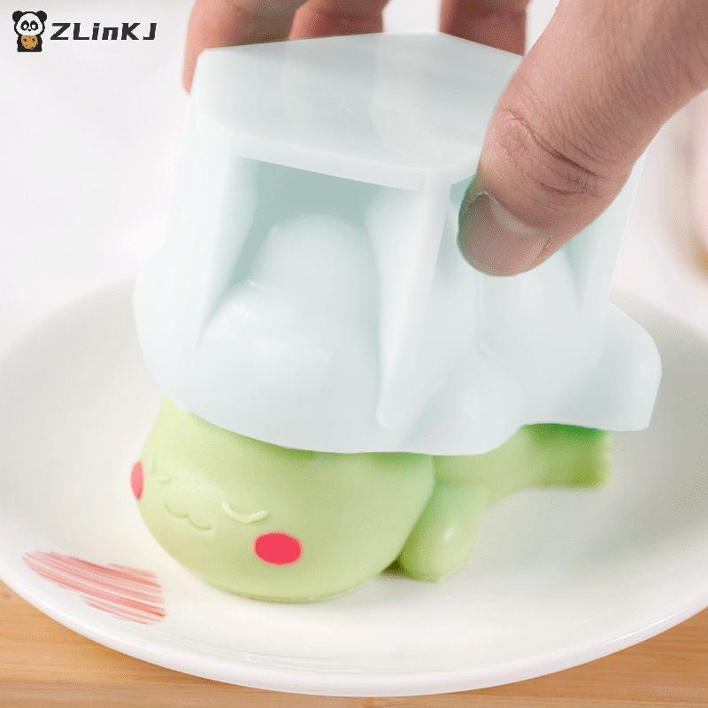 1PCS Cartoon Green Dino Dinosaur Pudding Silicone Mold Cute Animal Mousse Mold Custard Mold Cake Decoration Baking Bakery Tool