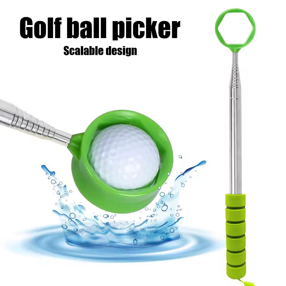 Golf Picker Retractable Golf Ball Retriever Portable Stainless Steel Golf Ball Pickup Tool 8.86 FT Extendable Golf Ball Grabber