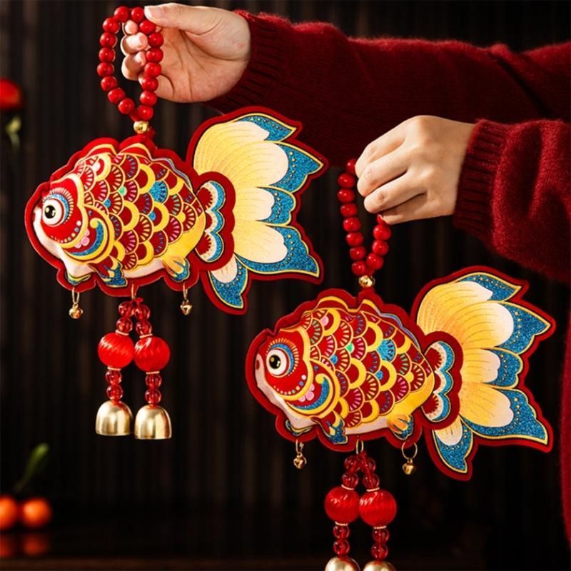 Strong Hook Fabric Festival Hanging Ornament For Chinese New Year Decoration Multi Purpose Accessories