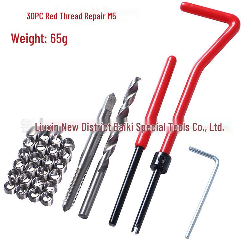 

Набор для восстановления резьбы из нержавеющей стали, 30 предметов: Инструменты для установки и нарезания резьбы M5-12