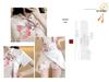 Elastic Floral Cheongsam Dress Set for Young Women