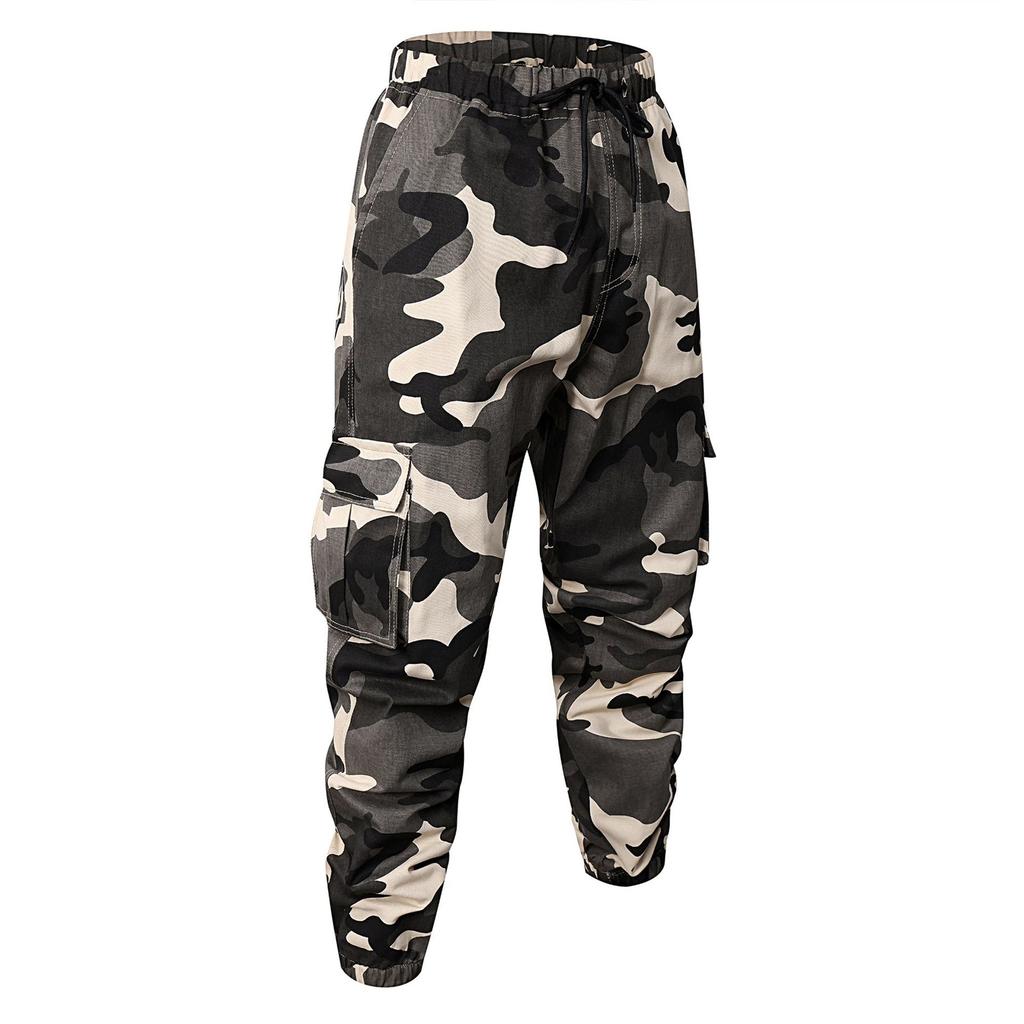 Herren Lockere Freizeit Mehrzwecktaschen Baumwolle Arbeits Hose