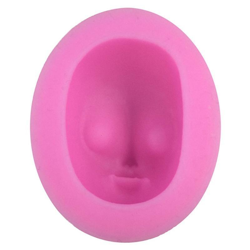 DIY Silikon Mold Girl Face Baking Tool Kake Fondant Dekorere Mold Sugarcraft