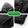 Men's Winter Hooded Faux Two-Piece Fleece Cotton Jacket - Thick and Warm